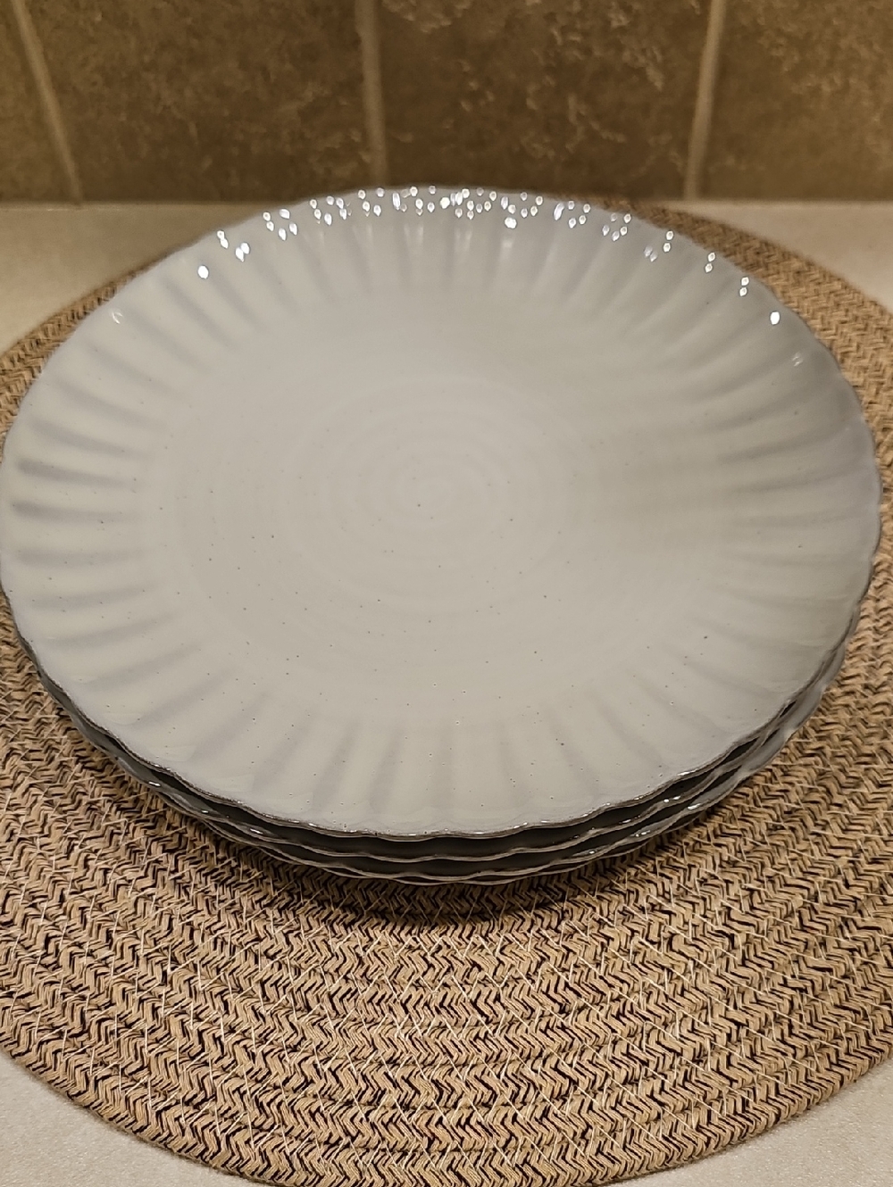 Hearth & Hand With Magnolia 4pc. 8.5" Scalloped Edge Stoneware Salad Plates - Picture 6 of 9